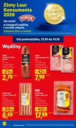 Gazetka promocyjna Lidl - Gazetka - Gazetka - ważna od 14.10 do 14.10.2026 - strona 80 - produkty: Piec, Pur, Parówki, Parówki z indyka, Laur, Szynka, PIKOK, Kiełbasa, Kiełbasa śląska, Fa