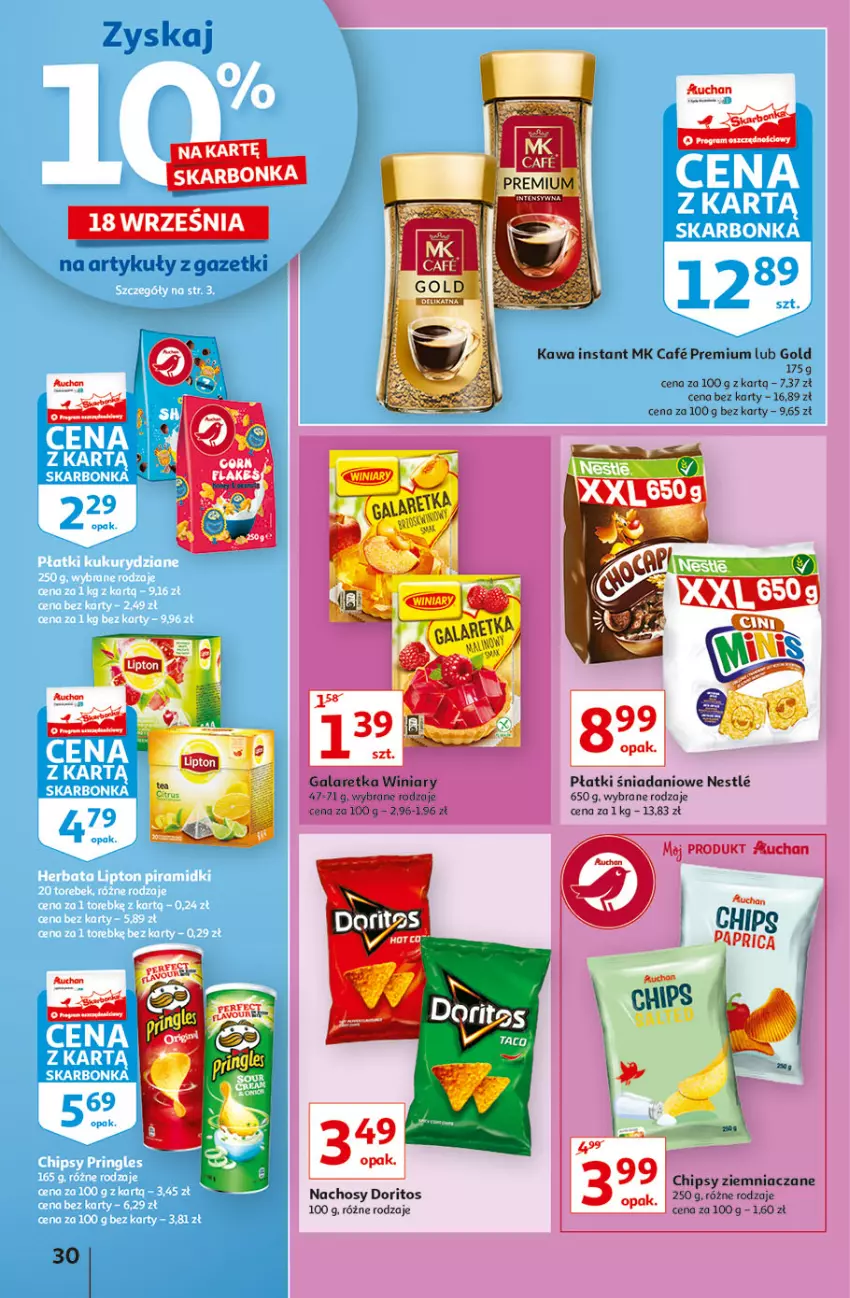 Gazetka promocyjna Auchan - Hiperoszczędzanie w wersji Maxi Paki Hipermarkety - ważna 16.09 do 22.09.2021 - strona 30 - produkty: Chipsy, Danio, Kawa