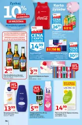 Gazetka promocyjna Auchan - Hiperoszczędzanie w wersji Maxi Paki Hipermarkety - Gazetka - ważna od 22.09 do 22.09.2021 - strona 34 - produkty: Piwa, Piwo, Gin, Gra, Lactacyd, Chusteczki, Antyperspirant, Nivea, Fa