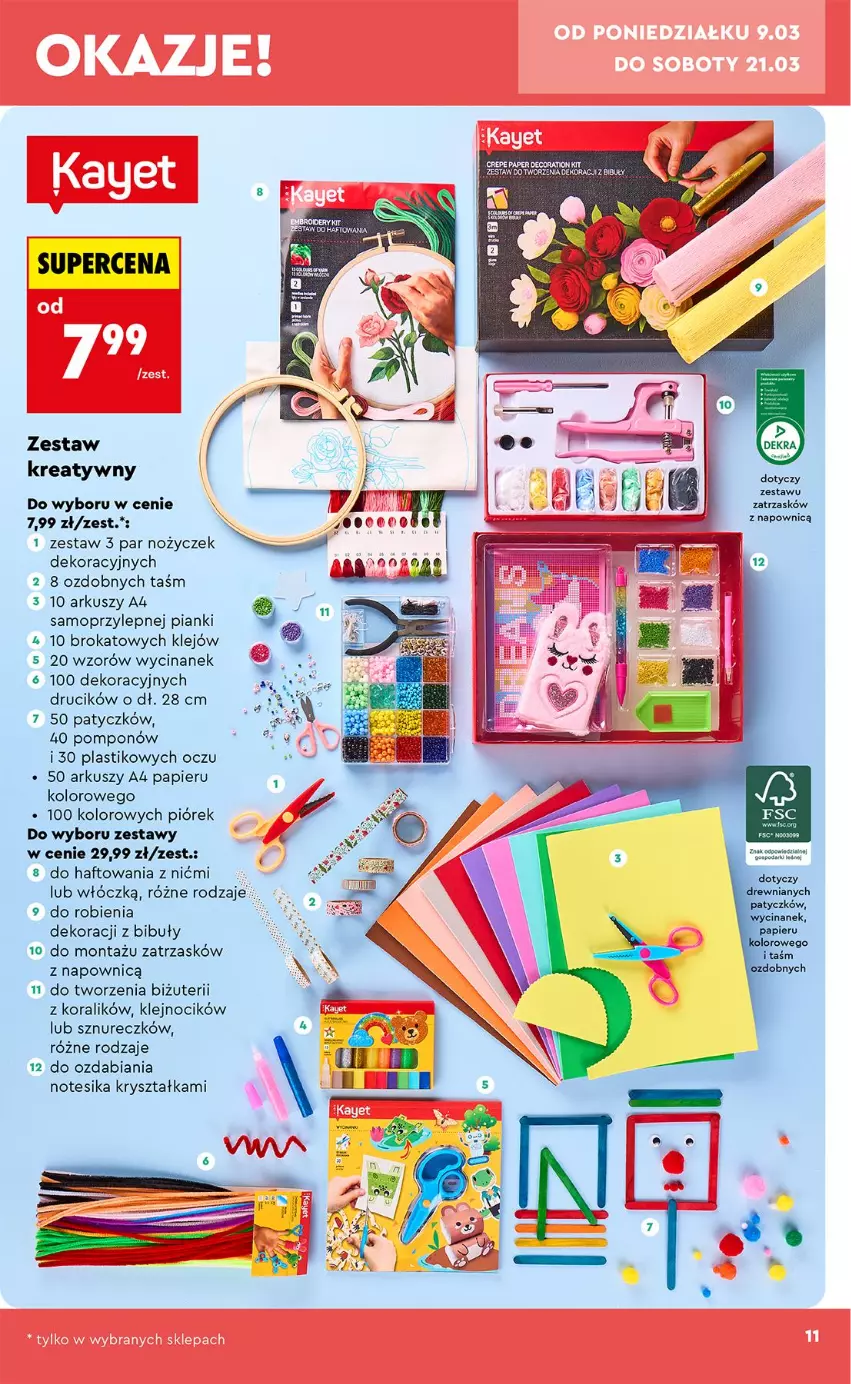 Gazetka promocyjna Biedronka - Okazje Tygodnia - ważna 07.03 do 21.03.2026 - strona 11 - produkty: Klej, Mop, Noż, Papier