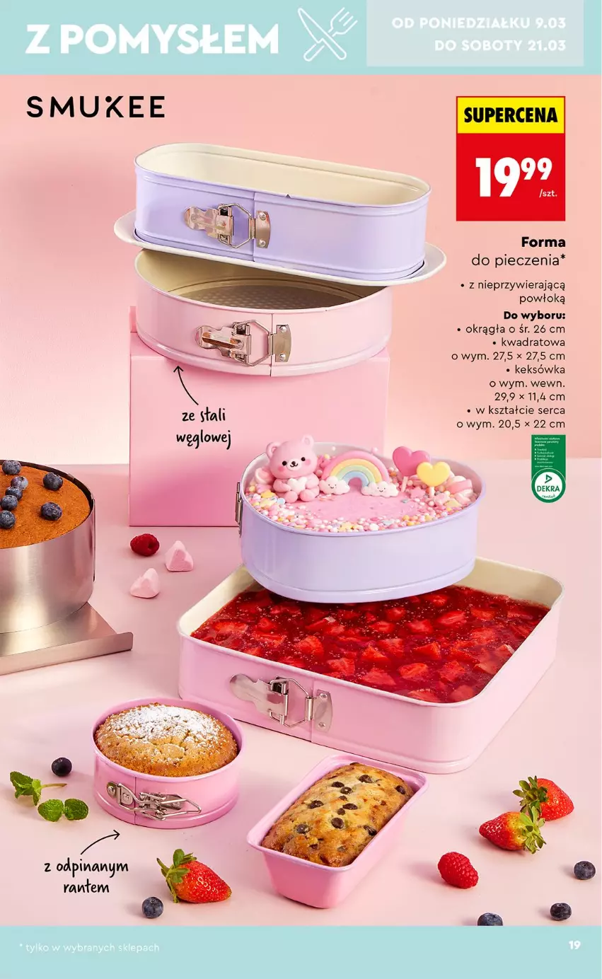Gazetka promocyjna Biedronka - Okazje Tygodnia - ważna 07.03 do 21.03.2026 - strona 19 - produkty: Forma do pieczenia, Keksówka, Piec, Ser