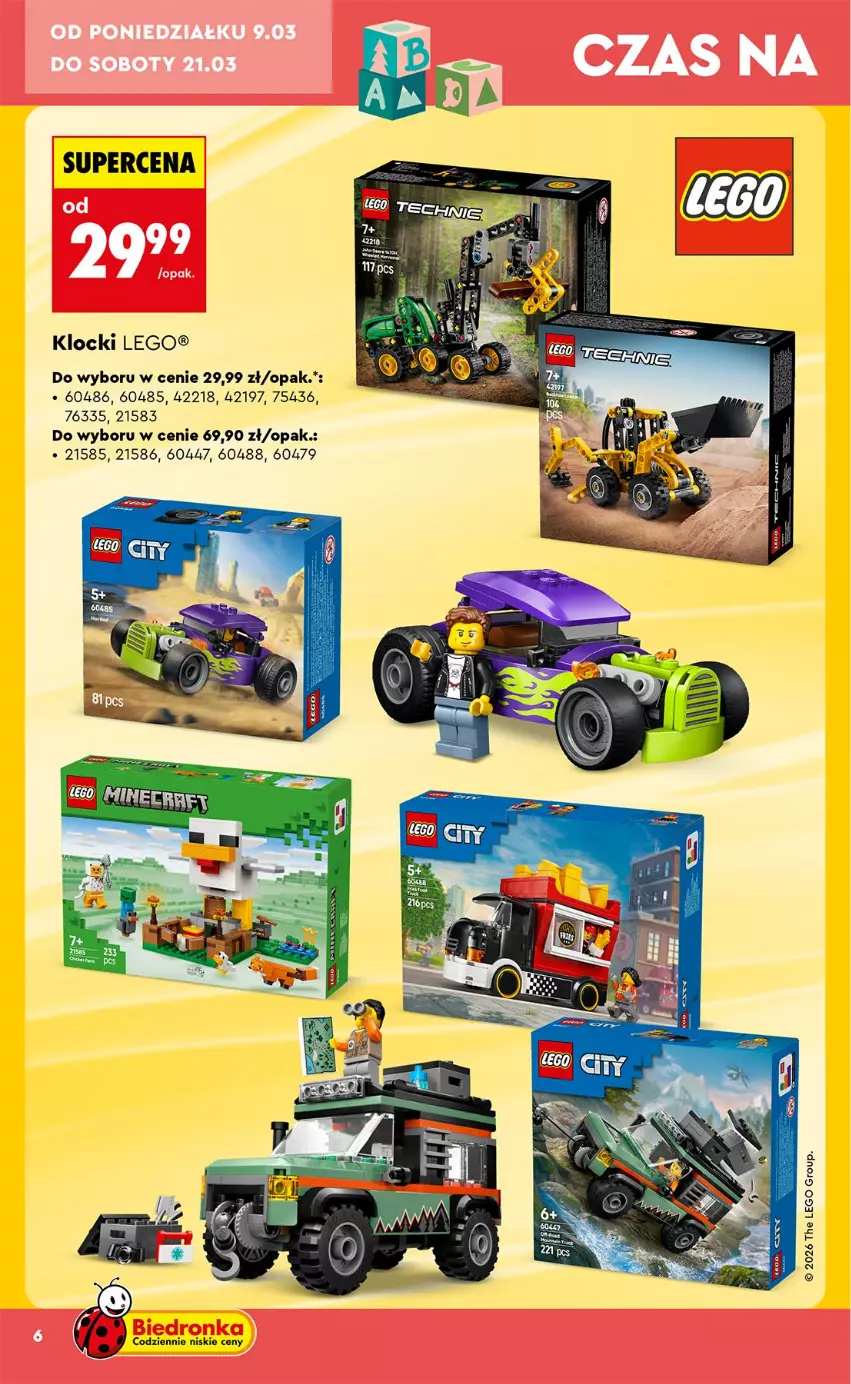 Gazetka promocyjna Biedronka - Okazje Tygodnia - ważna 07.03 do 21.03.2026 - strona 6 - produkty: Klocki, LEGO