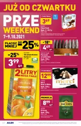 Gazetka promocyjna Aldi - SUPER SMACZNE OKAZJE - Gazetka - ważna od 09.10 do 09.10.2021 - strona 24 - produkty: Sok pomarańczowy, Sok, Kawa mielona, Kawa, Jacobs Krönung, Tera, Lack, Jacobs, Merci, Kinder
