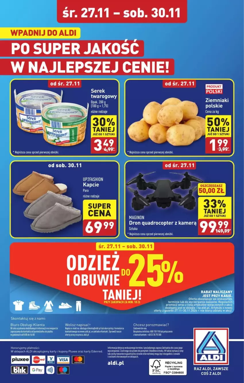 Gazetka promocyjna Aldi - ważna 27.11 do 30.11.2024 - strona 26 - produkty: Fa, Gin, Kapcie, Obuwie, Ziemniaki