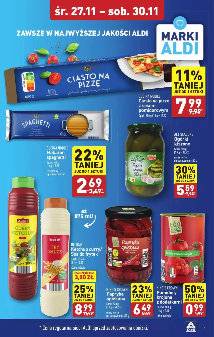 Gazetka promocyjna Aldi - ważna 27.11 do 30.11.2024 - strona 30 - produkty: Ketchup, Makaron, Pomidory, Rum, Sos, Spaghetti