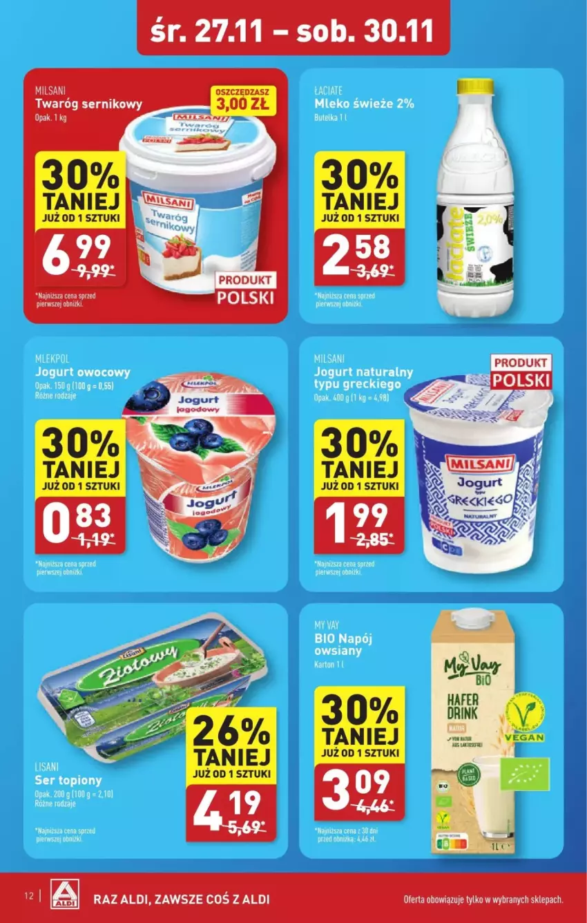 Gazetka promocyjna Aldi - ważna 27.11 do 30.11.2024 - strona 4 - produkty: Fa, Ser, Twaróg