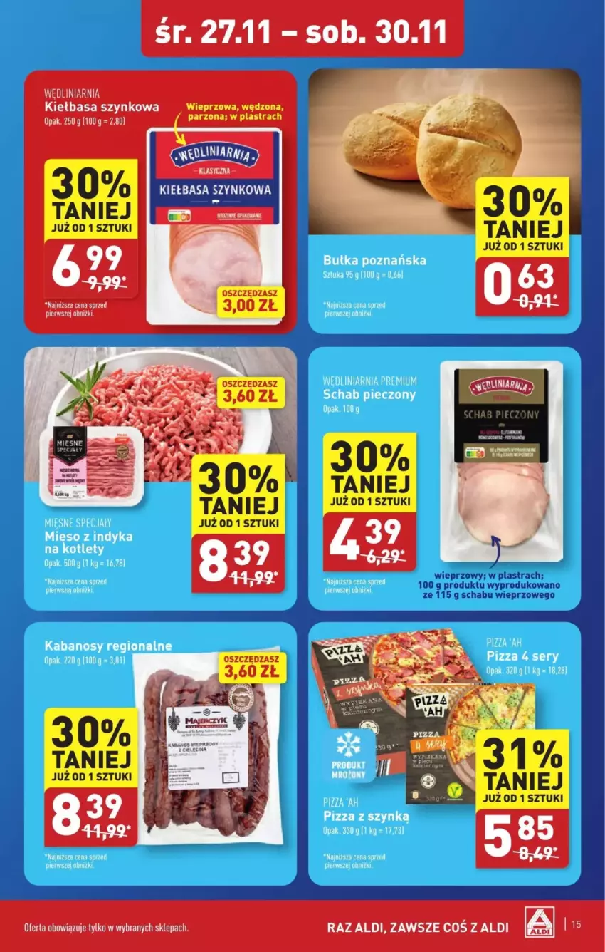 Gazetka promocyjna Aldi - ważna 27.11 do 30.11.2024 - strona 7 - produkty: Kiełbasa, Kiełbasa szynkowa