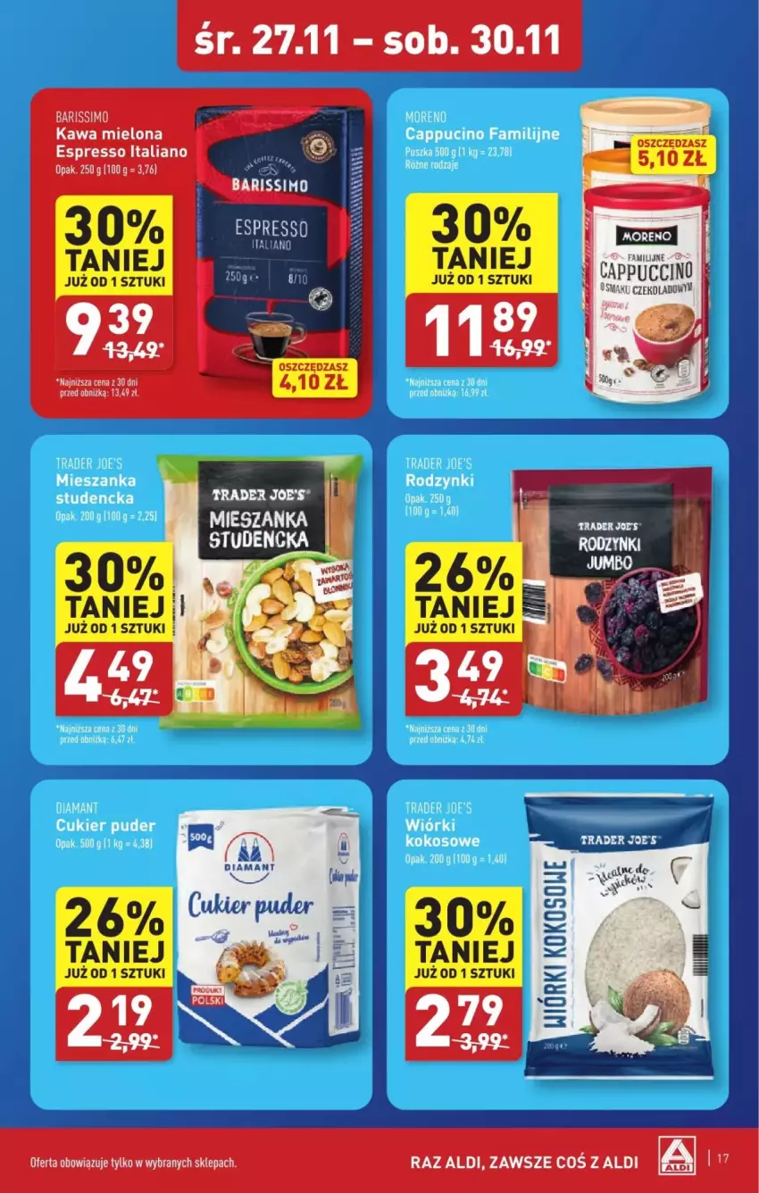 Gazetka promocyjna Aldi - ważna 27.11 do 30.11.2024 - strona 9 - produkty: Cukier, Cukier puder, Fa, Kokos, Puder, Wiórki kokosowe