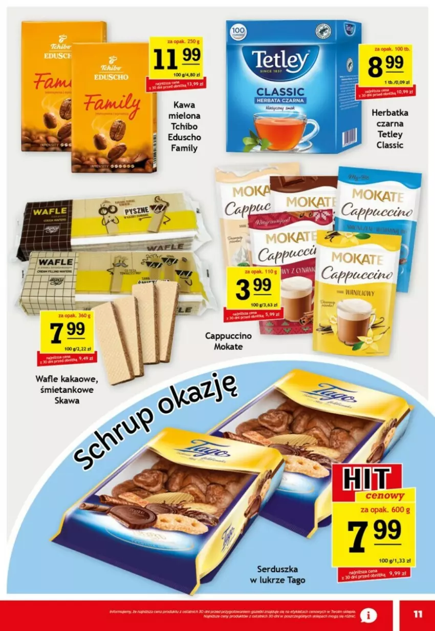 Gazetka promocyjna Gram market - ważna 22.01 do 28.01.2025 - strona 3 - produkty: Cappuccino, Fa, Kakao, Kawa, Ser, Tago, Tchibo, Tetley, Wafle