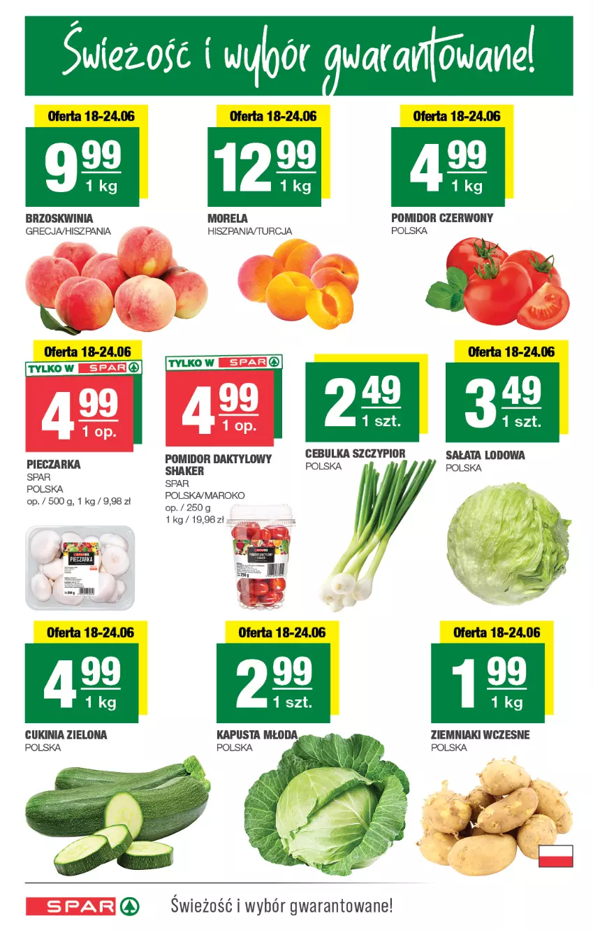 Gazetka promocyjna Spar - Spar - ważna 15.06 do 25.06.2025 - strona 2 - produkty: Fa, Morela, Piec, Pieczarka, Sałat, Sałata lodowa, Ziemniaki