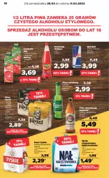 Gazetka promocyjna Netto - Gazetka spożywcza - Gazetka - ważna od 05.03 do 05.03.2022 - strona 18 - produkty: Piwa, Piwo, Nałęczowianka, Sok, Gra, Red Bull, Tyskie, Carlsberg, Oranżada, Hellena, Tymbark, Woda niegazowana, Woda, Nektar, Kozel, Grejpfrut