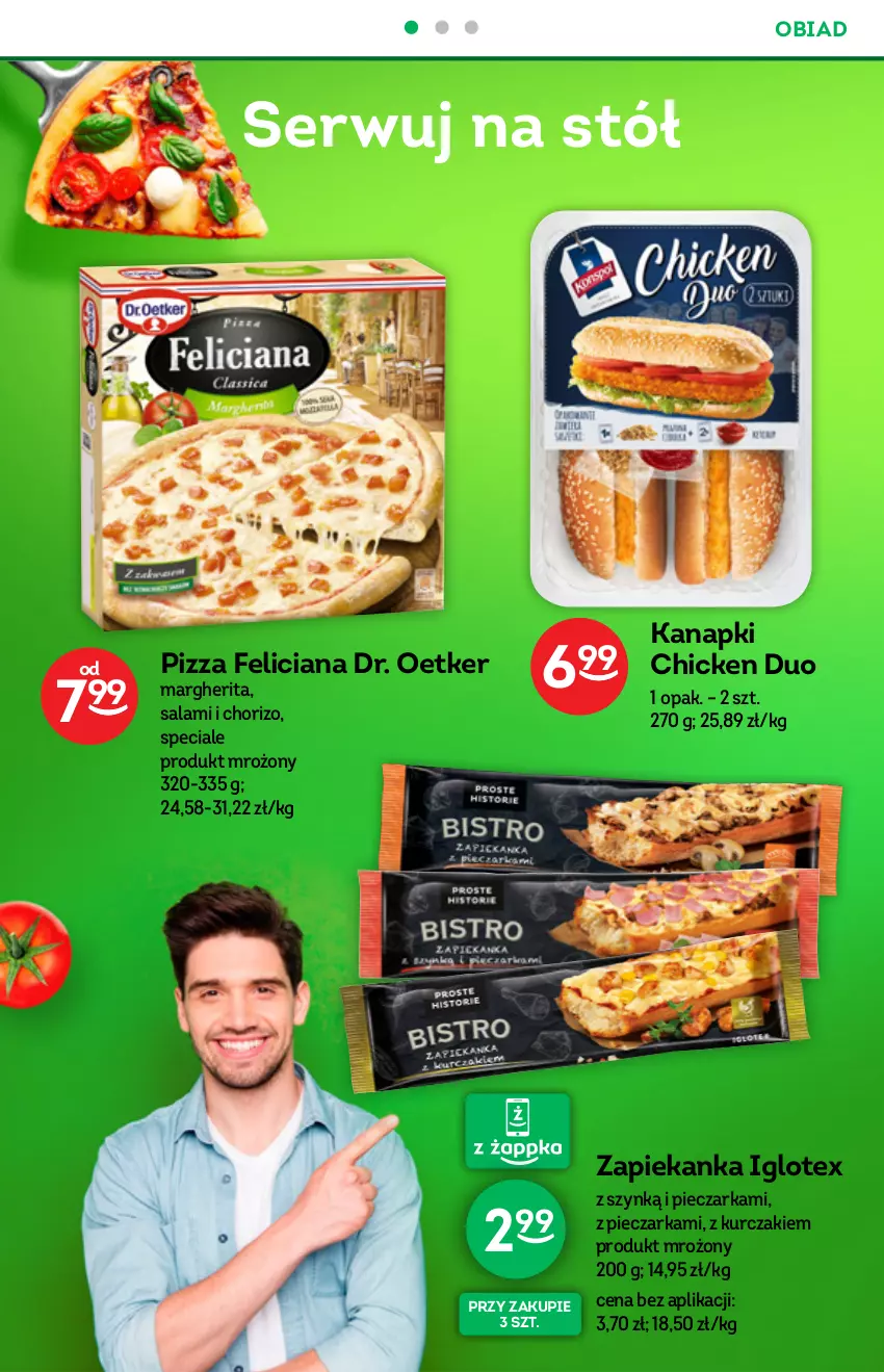 Gazetka promocyjna Żabka - ważna 13.10 do 31.10.2021 - strona 44 - produkty: Dr. Oetker, Feliciana, Kurczak, Piec, Pieczarka, Pizza, Salami, Ser, Stół, Zapiekanka