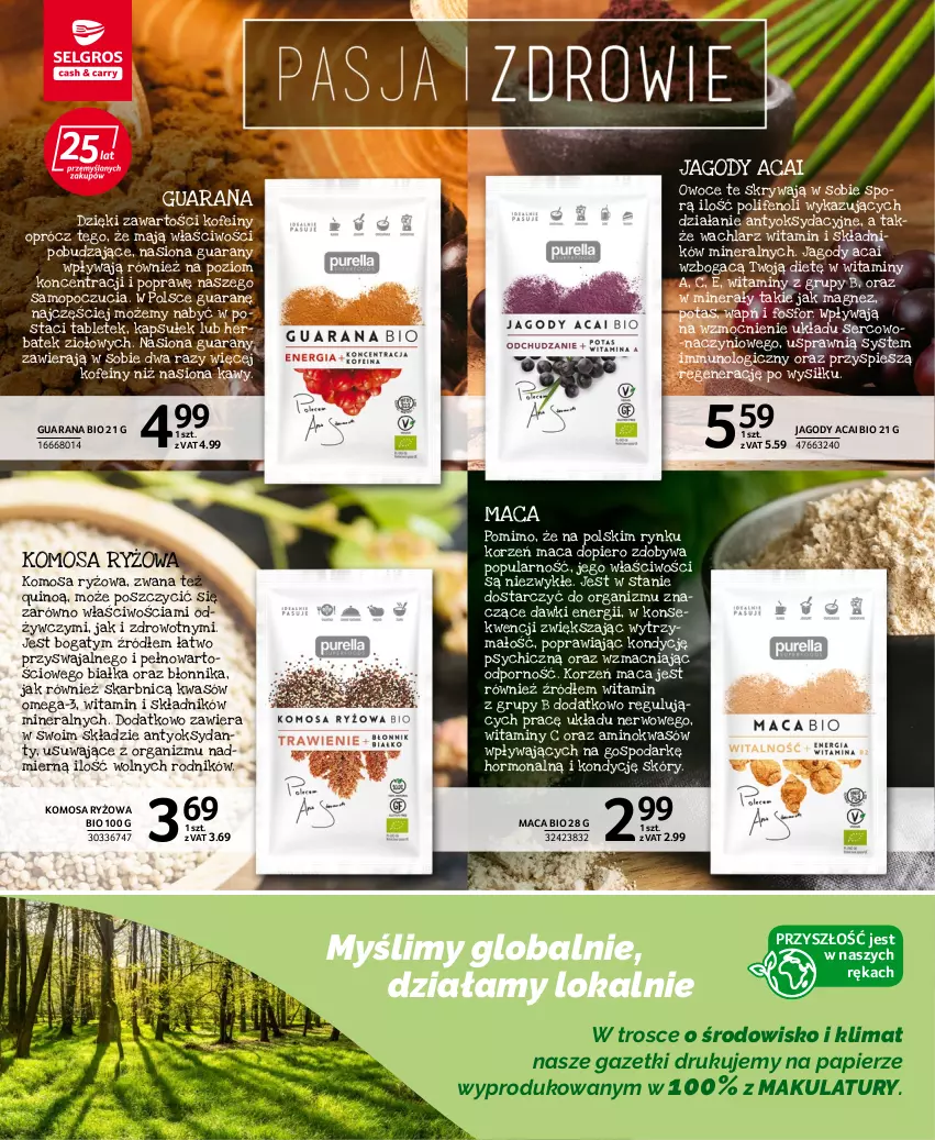 Gazetka promocyjna Selgros - Katalog Pasja i Zdrowie - ważna 06.10 do 19.10.2022 - strona 16 - produkty: Jagody, Magnez, Mop, Omega-3, Owoce, Papier, Por, Ryż, Ser, Tablet