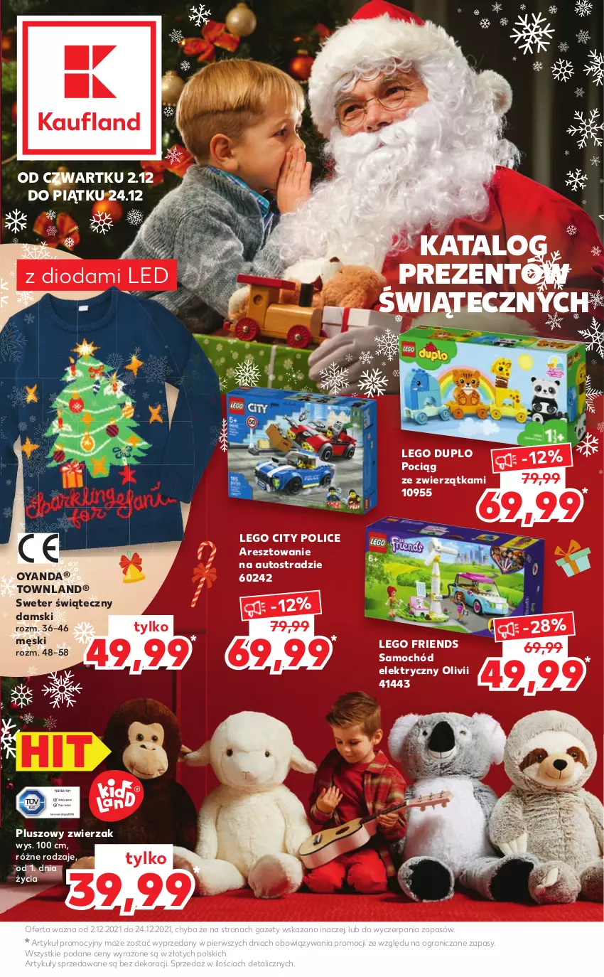 Gazetka promocyjna Kaufland - Katalog Zabawki NOWY - ważna 02.12 do 24.12.2021 - strona 1 - produkty: Gra, LEGO, LEGO City, LEGO Duplo, LEGO Friends, Pociąg, Samochód, Sweter