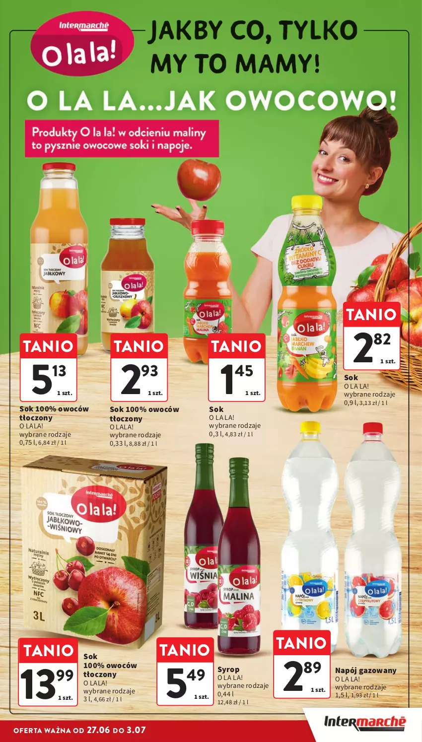 Gazetka promocyjna Intermarche - ważna 27.06 do 03.07.2024 - strona 27 - produkty: Napój, Napój gazowany, Sok, Syrop