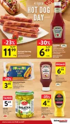Gazetka promocyjna Intermarche - Gazetka - ważna od 03.07 do 03.07.2024 - strona 17 - produkty: Sałatka, Ketchup, Sos, Mus, Hot dog, Parówki, Sałat, Parówki hot dog, Bułki do hot dogów, Heinz, Musztarda