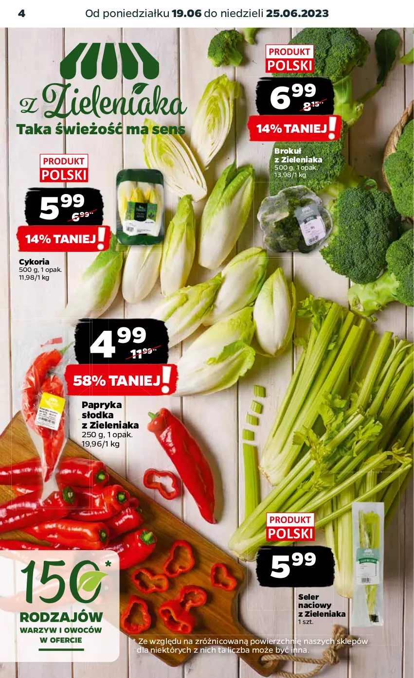 Gazetka promocyjna Netto - Artykuły spożywcze - ważna 19.06 do 25.06.2023 - strona 4 - produkty: Papryka, Papryka słodka, Seler naciowy