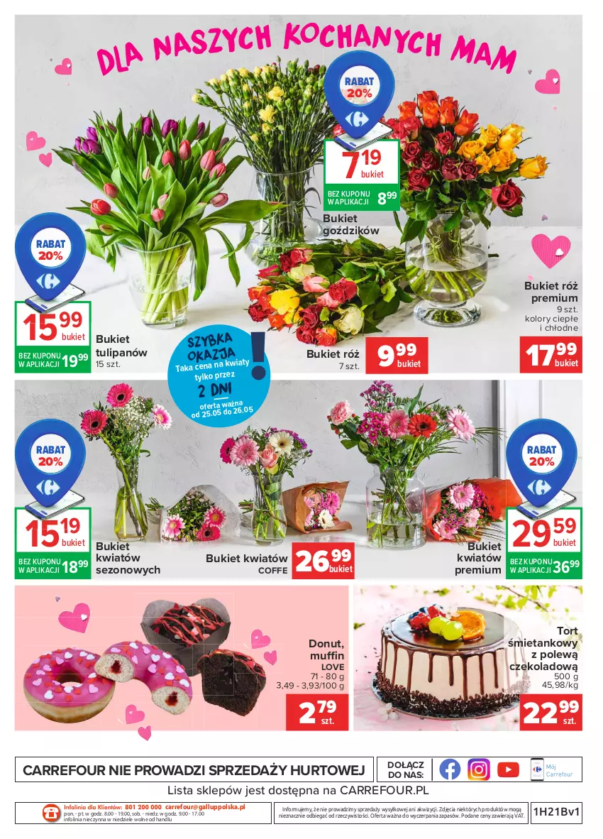 Gazetka promocyjna Carrefour - Gazetka Targi świeżości - ważna 24.05 do 31.05.2021 - strona 4 - produkty: Bukiet, Donut, HP, O nas, Tulipan