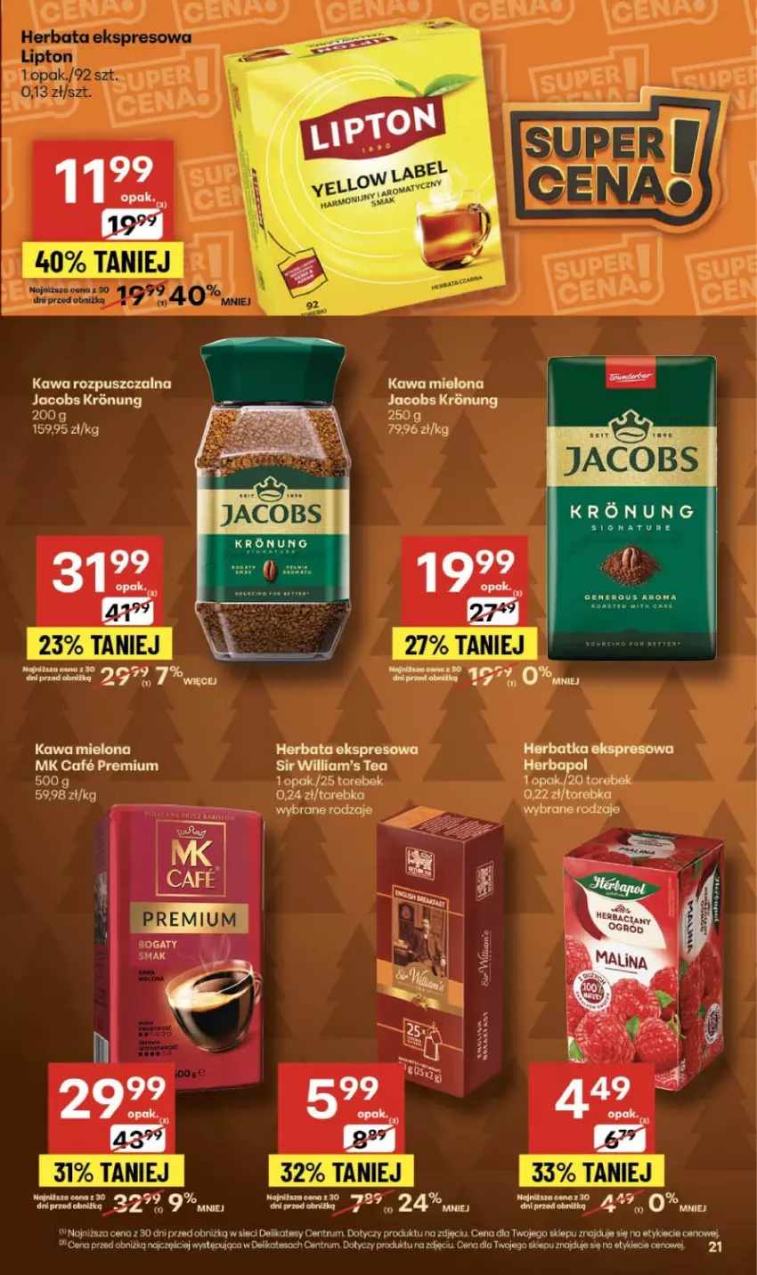 Gazetka promocyjna Delikatesy Centrum - Franczyza DC48 Czwartek - ważna 27.11 do 03.12.2025 - strona 21 - produkty: Jacobs, Kawa, Kawa rozpuszczalna, Rum, Torebka
