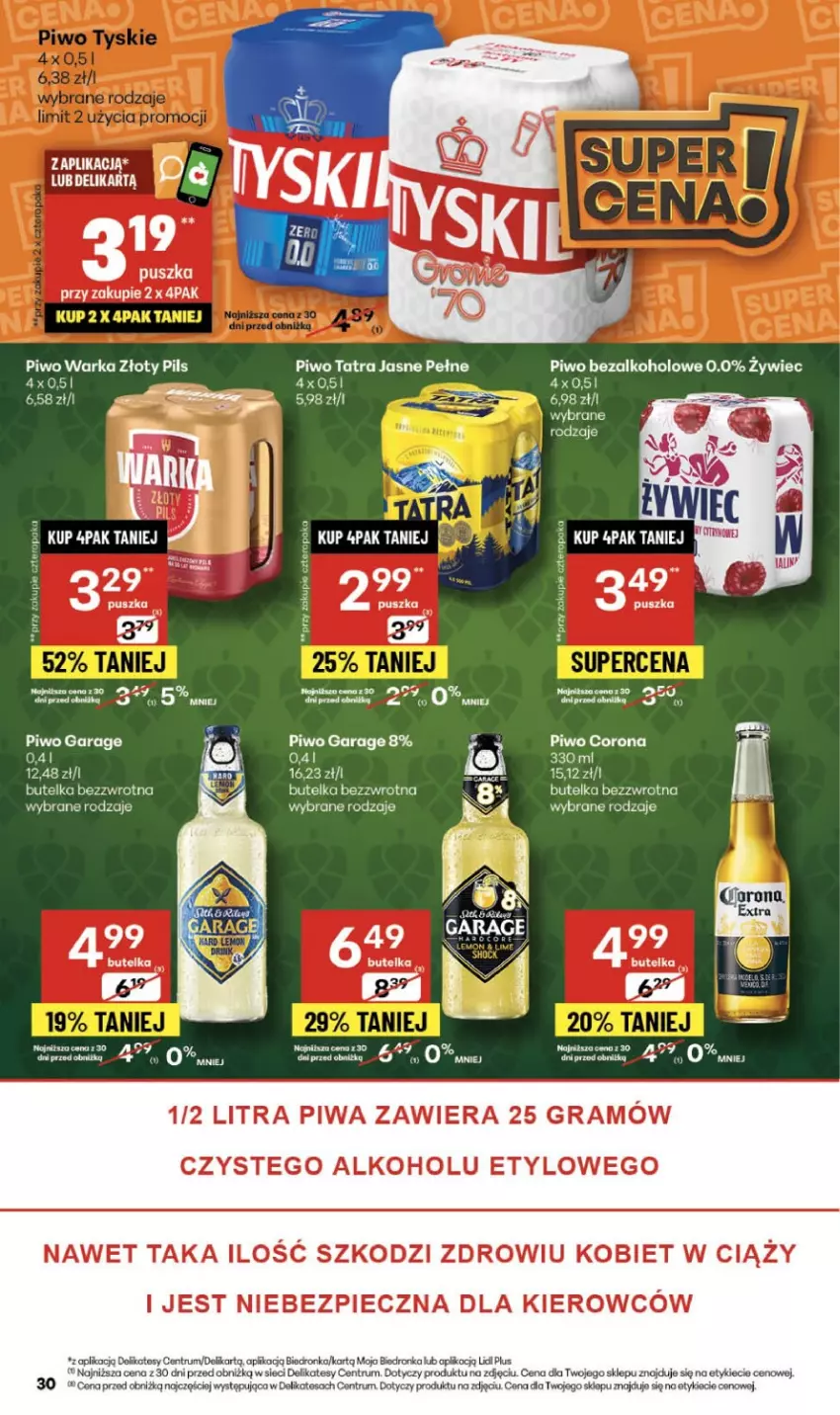 Gazetka promocyjna Delikatesy Centrum - Franczyza DC48 Czwartek - ważna 27.11 do 03.12.2025 - strona 30 - produkty: Fa, Gra, Piec, Piwa, Piwo, Rum, Warka