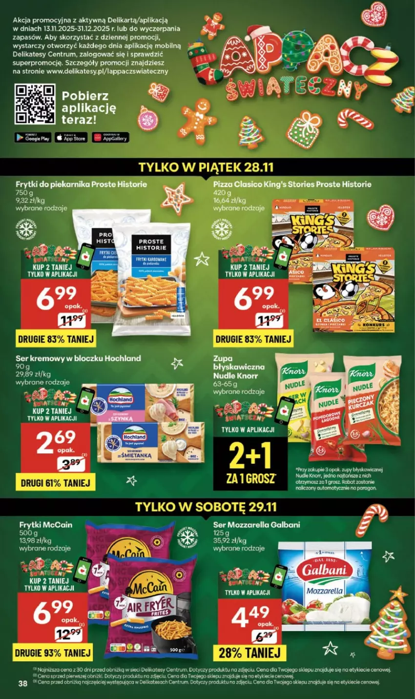 Gazetka promocyjna Delikatesy Centrum - Franczyza DC48 Czwartek - ważna 27.11 do 03.12.2025 - strona 38 - produkty: Galbani, Hochland, Knorr, Mobil, Mozzarella, Pizza, Rum, Ser, Zupa