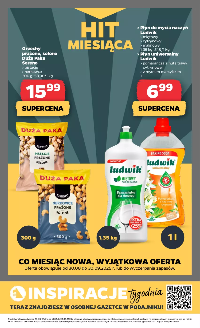 Gazetka promocyjna Netto - Od Czwartku - ważna 18.09 do 20.09.2025 - strona 17 - produkty: Do mycia naczyń, Ludwik, Mars, Pistacje, Płyn do mycia, Płyn do mycia naczyń, Ser, Tera