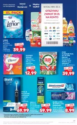 Gazetka promocyjna Kaufland - OFERTA TYGODNIA - Gazetka - ważna od 01.12 do 01.12.2021 - strona 39 - produkty: Proszek do prania, Pasta do zębów, Końcówki do szczoteczk, Discreet, Fairy, Zmywarki, Wkładki, Lenor, Blend-a-Med, Szczoteczka, Fa