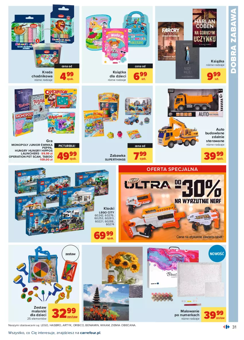 Gazetka promocyjna Carrefour - Gazetka Carrefour - ważna 31.05 do 12.06.2021 - strona 31 - produkty: BIC, Chodnik, Dzieci, Gra, Gry, Hasbro, HiPP, Inka, Klocki, Książka, LEGO, LEGO City, Monopoly, Taboo, Zabawka
