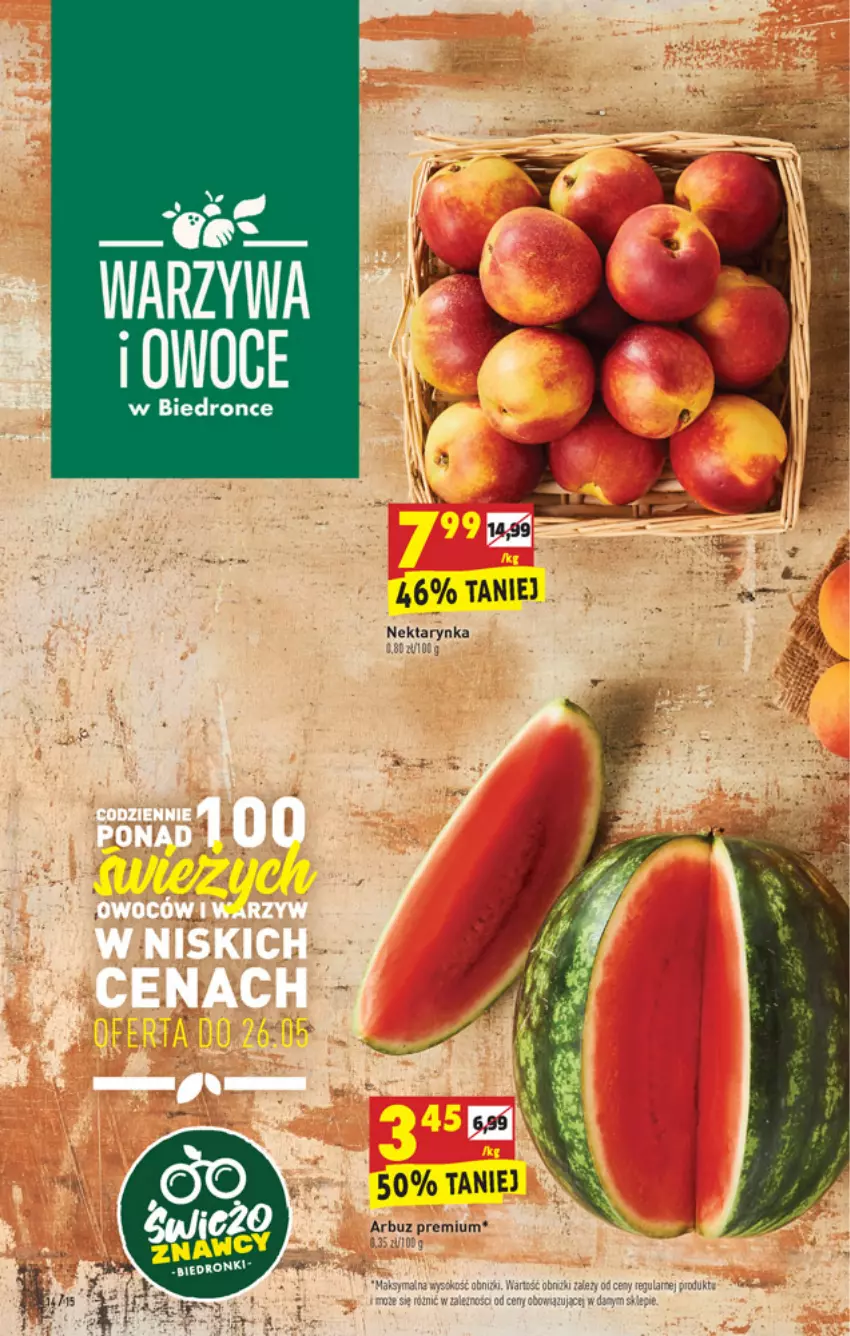 Gazetka promocyjna Biedronka - W tym tygodniu - ważna 24.05 do 29.05.2021 - strona 14 - produkty: Arbuz, Owoce, Warzywa, Warzywa i owoce