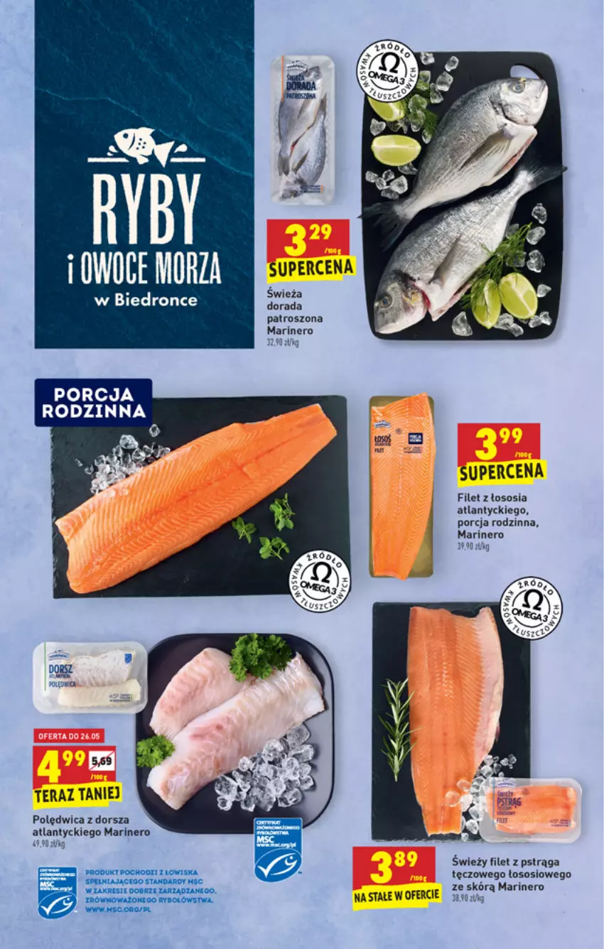 Gazetka promocyjna Biedronka - W tym tygodniu - ważna 24.05 do 29.05.2021 - strona 19 - produkty: Dorsz, Filet z pstrąga, Polędwica, Por, Pstrąg, Sos, Tera