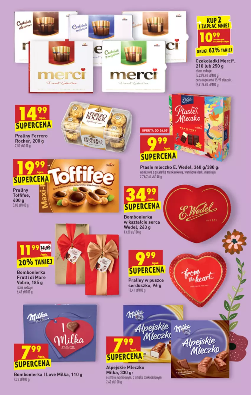 Gazetka promocyjna Biedronka - W tym tygodniu - ważna 24.05 do 29.05.2021 - strona 5 - produkty: E. Wedel, Fa, Gala, Merci, Milka, Mleczko, Praliny, Ptasie mleczko, Ser