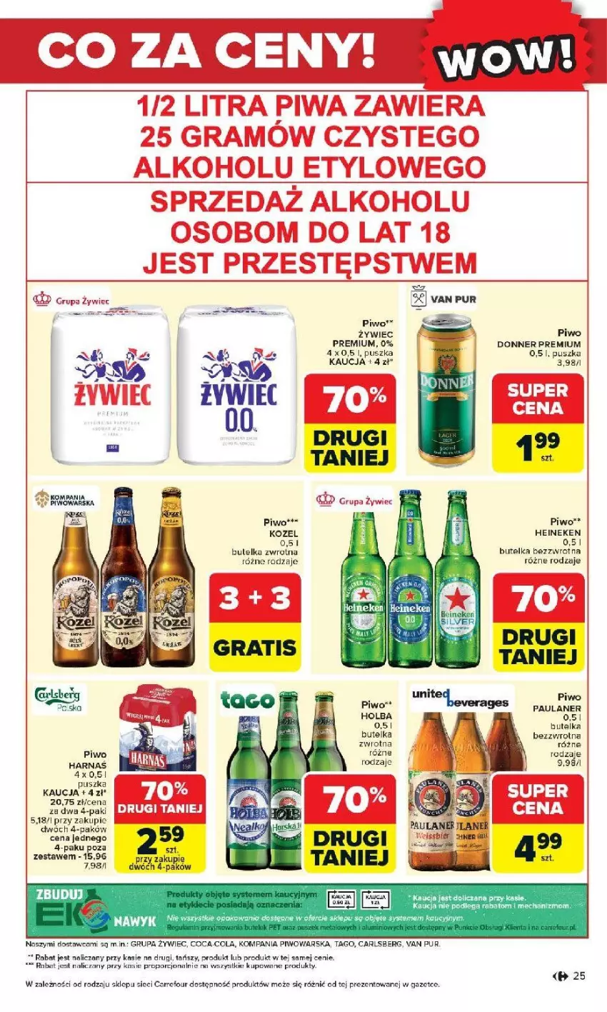 Gazetka promocyjna Carrefour - Gazetka Otwieramy się na nowo - ważna 27.05 do 30.05.2026 - strona 25 - produkty: Bell, Coca-Cola, Fa, Kaki, Kozel, Piwa, Piwo, Por, Pur, Tago