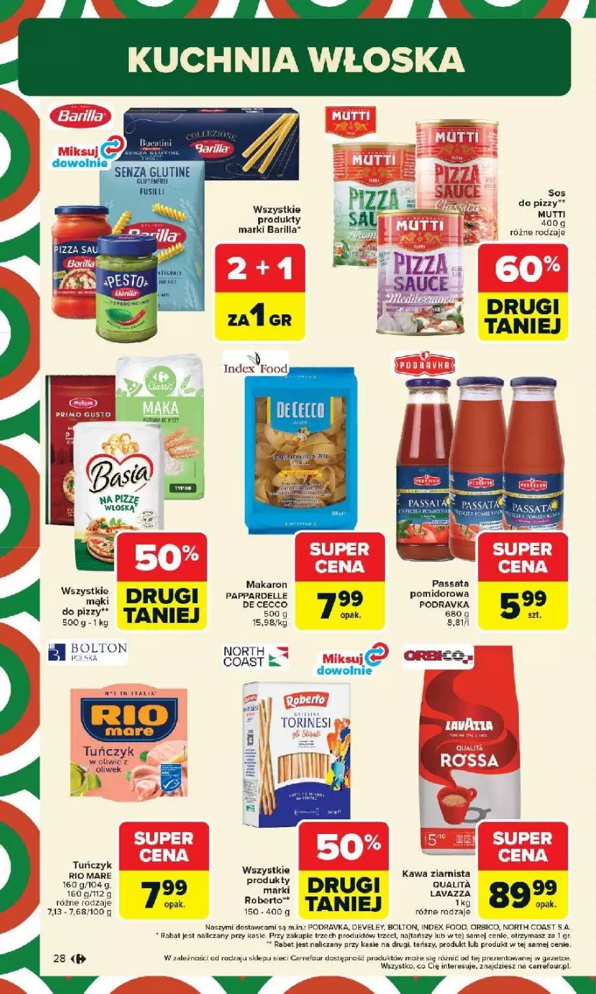 Gazetka promocyjna Carrefour - Gazetka Otwieramy się na nowo - ważna 27.05 do 30.05.2026 - strona 28 - produkty: Barilla, Dell, Fa, Kawa, Kawa ziarnista, Kuchnia, Lavazza, Makaron, Rio Mare, Tuńczyk