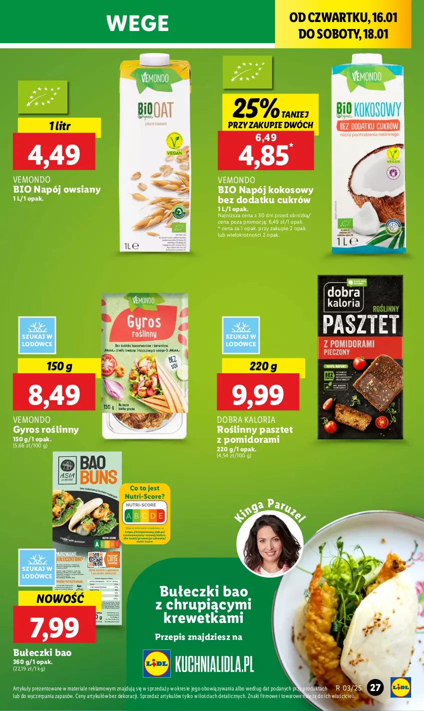 Gazetka promocyjna Lidl - GAZETKA - ważna 16.01 do 18.01.2025 - strona 29 - produkty: Bułeczki, Gyros, Kokos, Napój, Pasztet