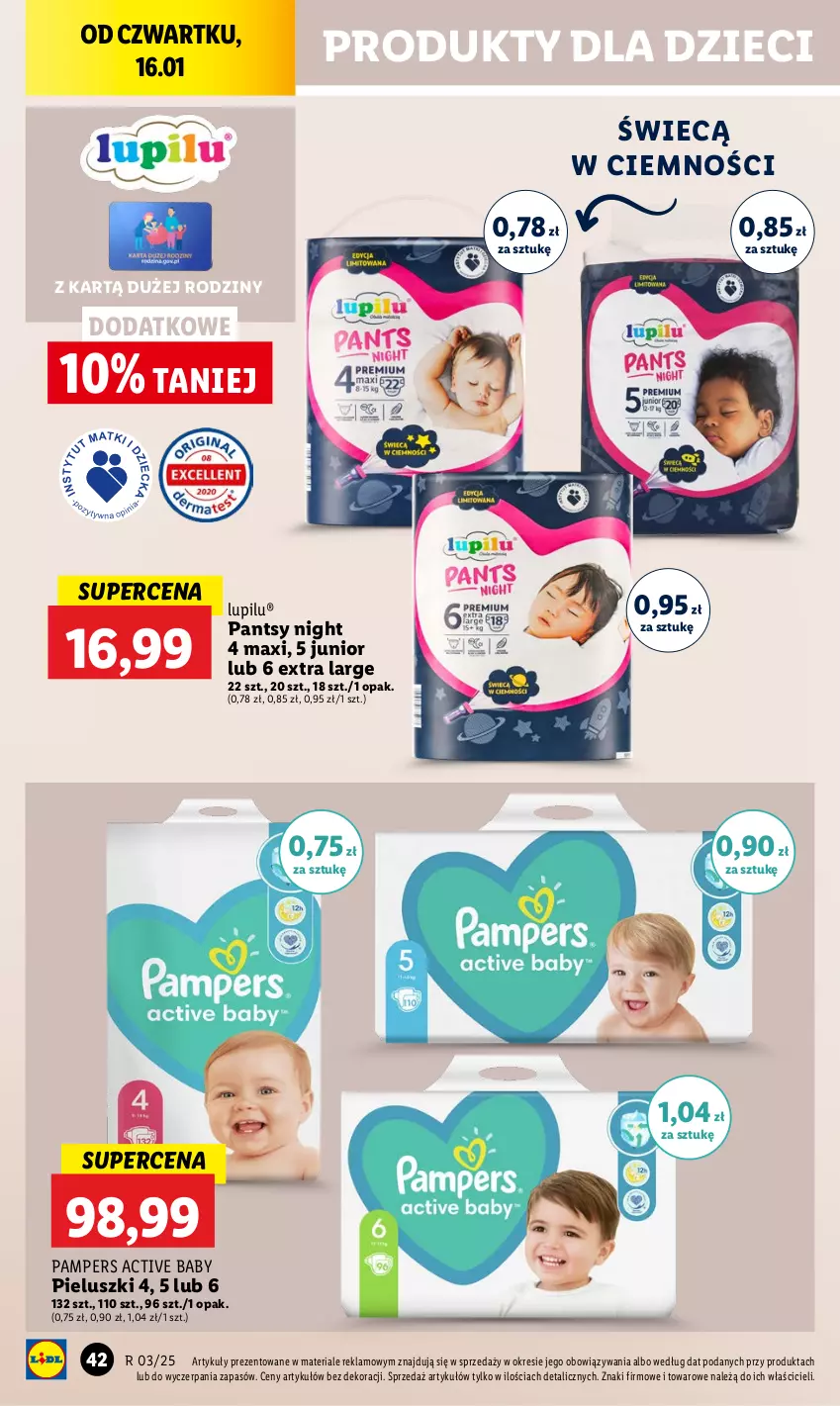 Gazetka promocyjna Lidl - GAZETKA - ważna 16.01 do 18.01.2025 - strona 46 - produkty: Dzieci, Pampers