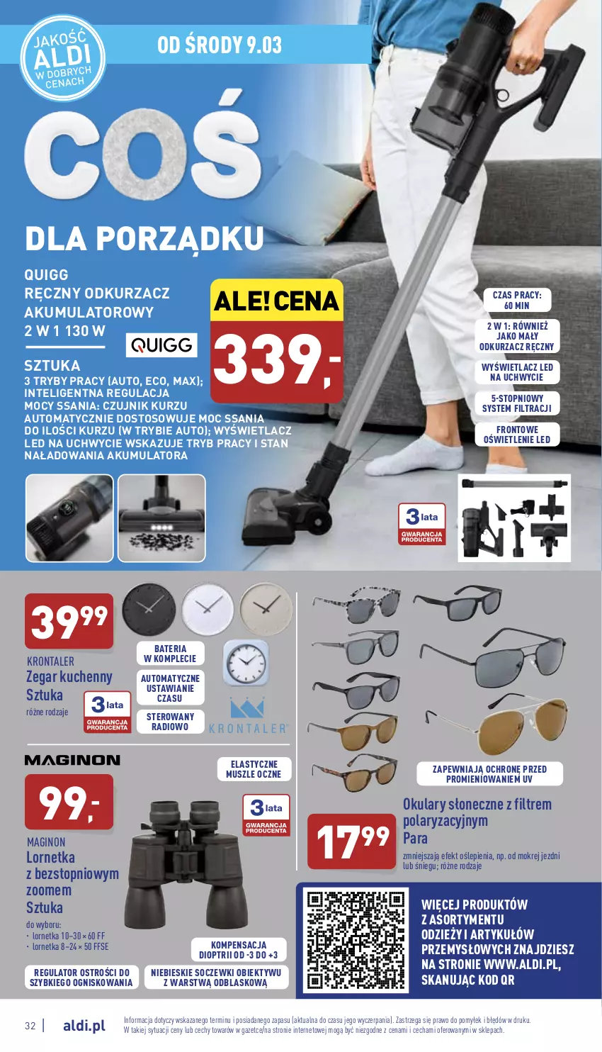 Gazetka promocyjna Aldi - Pełny katalog - ważna 07.03 do 12.03.2022 - strona 32 - produkty: Akumulator, Bateria, Gin, Intel, Lornetka, Mus, Obiektyw, Odkurzacz, Por, Top, Zegar