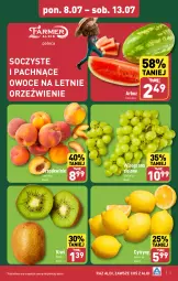 Gazetka promocyjna Aldi - Farmer ALDIK poleca świeże owoce i warzywa - Gazetka - ważna od 13.07 do 13.07.2024 - strona 3 - produkty: Cytryny, Kiwi, Winogrona, Brzoskwinie, Owoce, Arbuz, Wino
