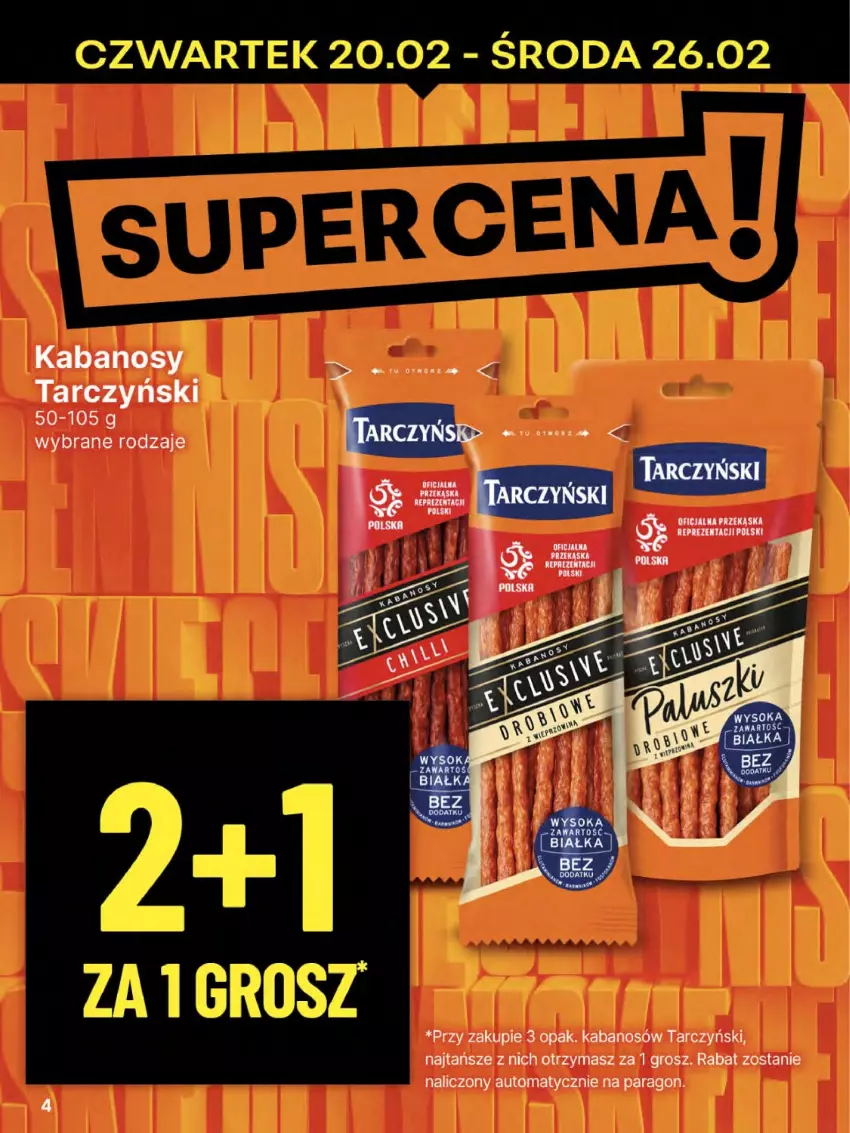 Gazetka promocyjna Delikatesy Centrum - NOWA GAZETKA Delikatesy Centrum od 20 lutego! 20-26.02.2025 - ważna 20.02 do 26.02.2025 - strona 4 - produkty: Kabanos, Tarczyński