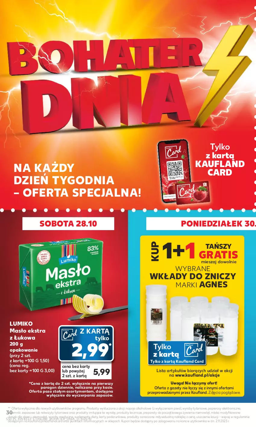 Gazetka promocyjna Kaufland - Gazetka tygodnia - ważna 26.10 do 31.10.2023 - strona 30 - produkty: Dzieci, Gra, Klej, Masło, Napoje, Papier, Piwa, Pojemnik, Waga, Znicz