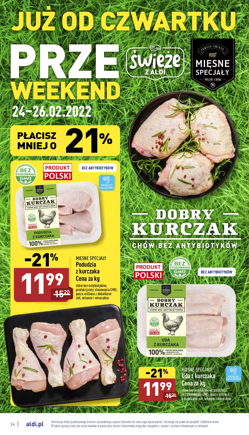 Gazetka promocyjna Aldi - Katalog spożywczy - ważna 21.02 do 26.02.2022 - strona 24 - produkty: Kurczak, Mięsne specjały