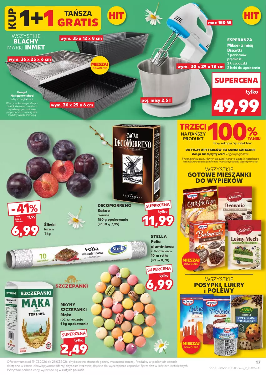 Gazetka promocyjna Kaufland - Gazetka tygodnia - ważna 19.03 do 25.03.2026 - strona 17 - produkty: Folia aluminiowa, Gra, Kakao, Mąka, Mikser, Mikser z misą, Por, Ser, Waga