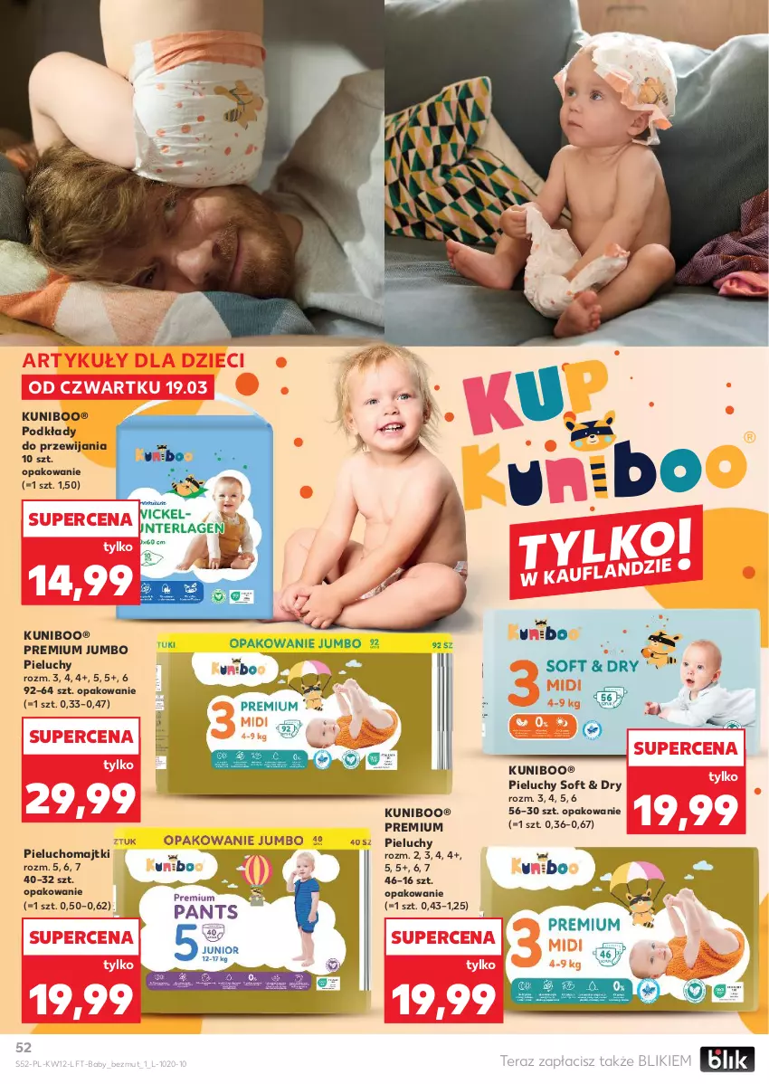 Gazetka promocyjna Kaufland - Gazetka tygodnia - ważna 19.03 do 25.03.2026 - strona 52 - produkty: Dzieci, Majtki, Pieluchomajtki, Pieluchy, Podkład, Tera