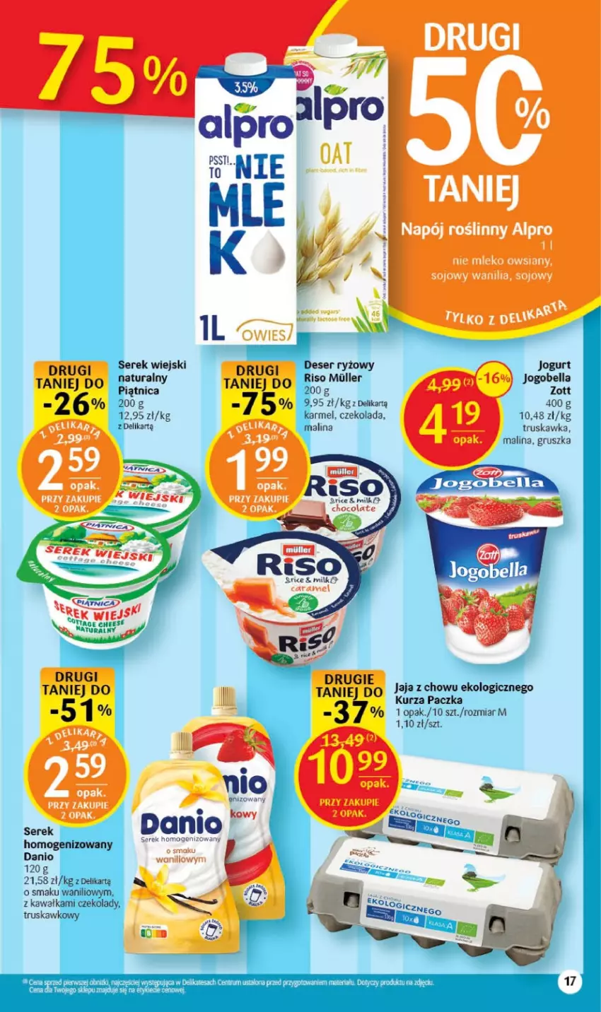 Gazetka promocyjna Delikatesy Centrum - Gazetka DC06 - ważna 09.02 do 15.02.2023 - strona 17 - produkty: Bell, Bella, BIC, Czekolada, Danio, Jogobella, Jogurt, Kawa, Ryż, Ser, Serek, Serek homogenizowany, Serek wiejski, Zott