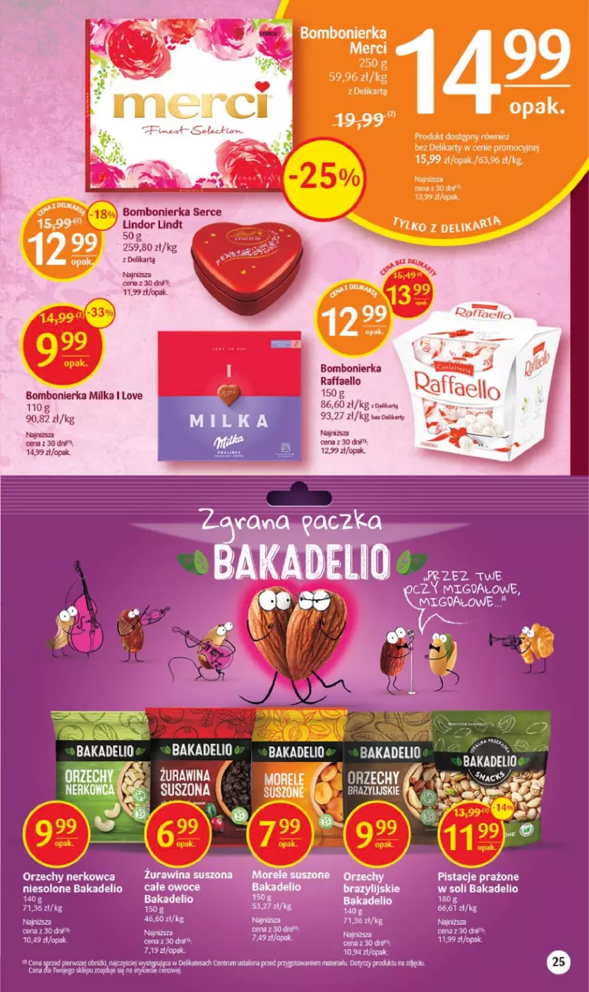 Gazetka promocyjna Delikatesy Centrum - Gazetka DC06 - ważna 09.02 do 15.02.2023 - strona 25 - produkty: Fa, Lindor, Lindt, Milka, Raffaello, Ser