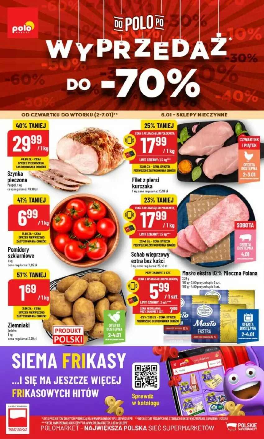 Gazetka promocyjna PoloMarket - ważna 02.01 do 07.01.2025 - strona 1 - produkty: Schab wieprzowy, Ziemniaki