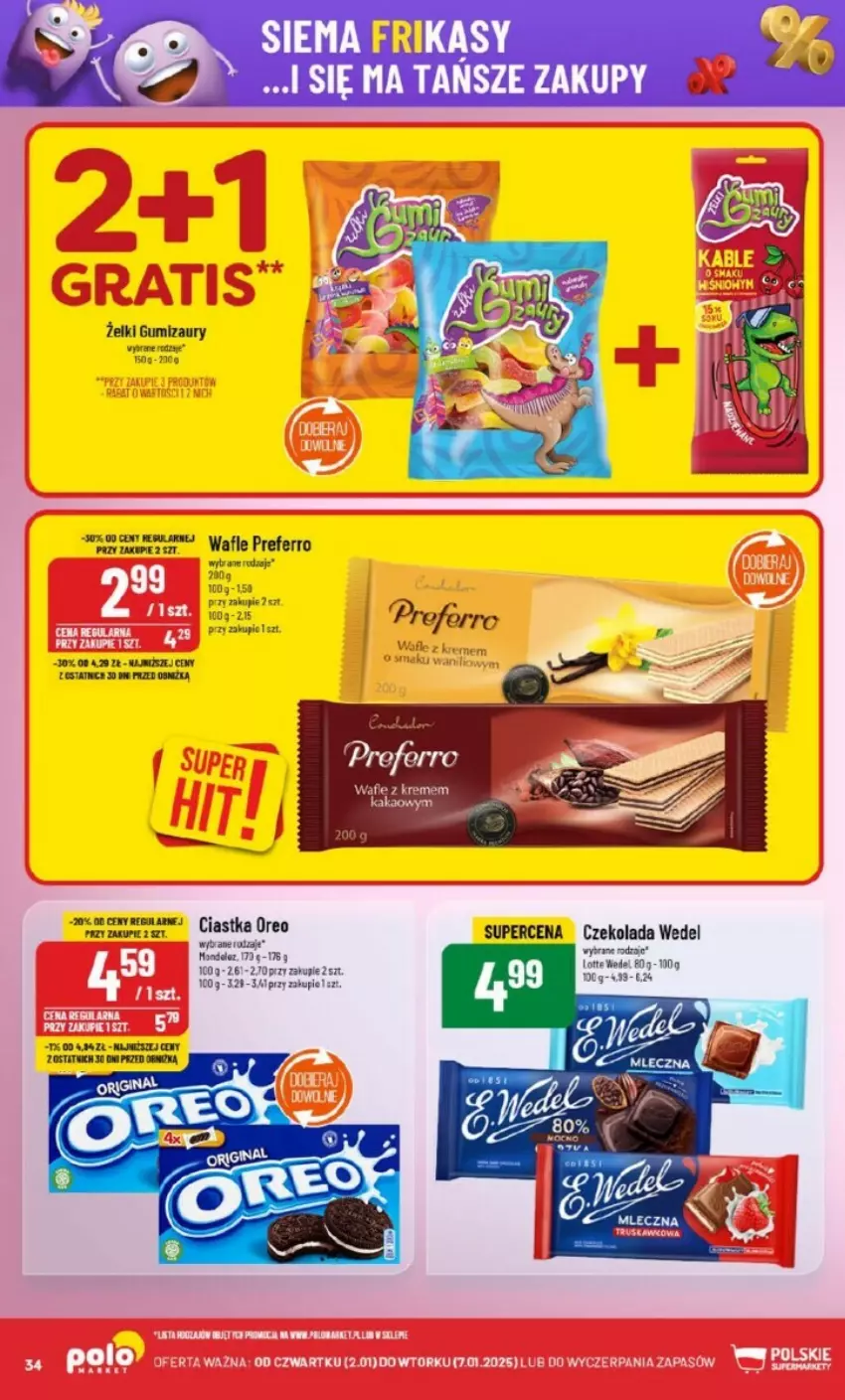 Gazetka promocyjna PoloMarket - ważna 02.01 do 07.01.2025 - strona 28 - produkty: Ciastka, Czekolada, Oreo, Tran, Wafle