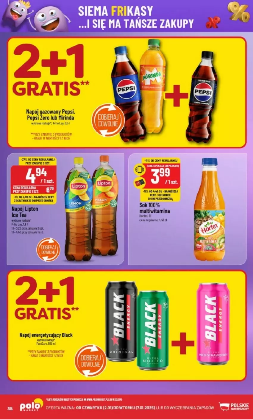 Gazetka promocyjna PoloMarket - ważna 02.01 do 07.01.2025 - strona 32 - produkty: Lack, Mirinda, Napój, Napój gazowany, Pepsi