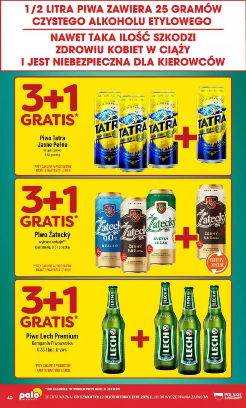 Gazetka promocyjna PoloMarket - ważna 02.01 do 07.01.2025 - strona 35 - produkty: Carlsberg, Lech Premium, Piwo, Tatra