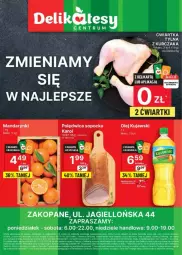 Gazetka promocyjna Delikatesy Centrum - Gazetka - ważna od 06.12 do 06.12.2023 - strona 1 - produkty: Kurczak, Polędwica, Mandarynki, Kujawski, Rum, Telefon, Olej