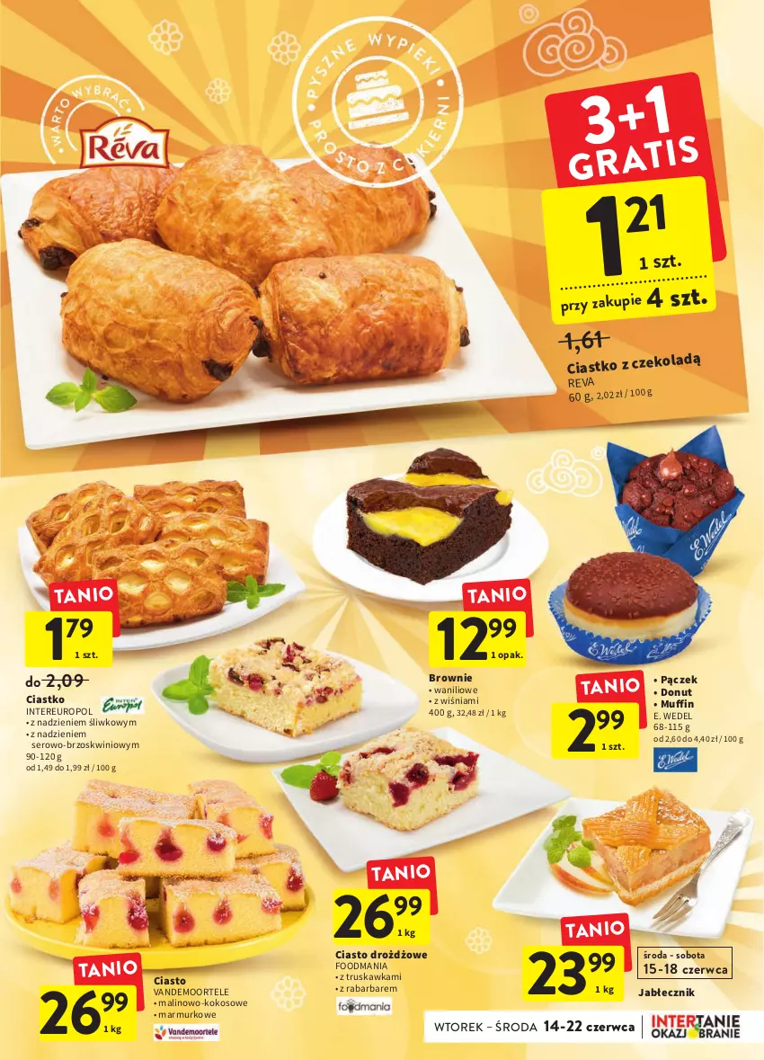 Gazetka promocyjna Intermarche - Okazjobranie - ważna 14.06 do 22.06.2022 - strona 23 - produkty: Brownie, Donut, E. Wedel, Kokos, Pączek, Ser